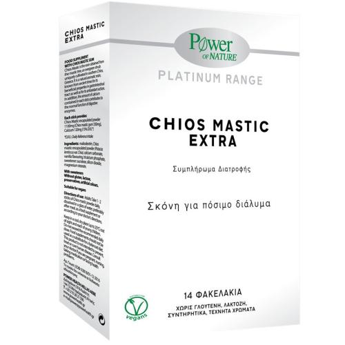 Power of Nature Platinum Range Chios Mastic Extra Συμπλήρωμα Διατροφής με Μαστίχα Χίου για τη Φυσιολογική Λειτουργία του Πεπτικού Συστήματος 14 Sticks
